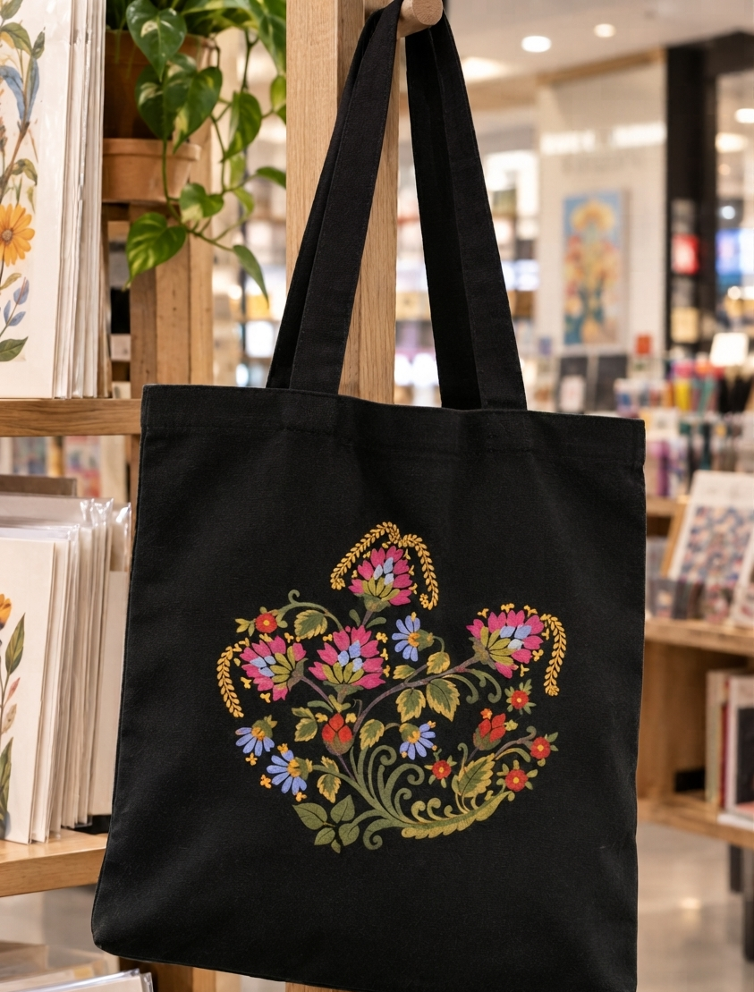 Floral Totebag Zipper