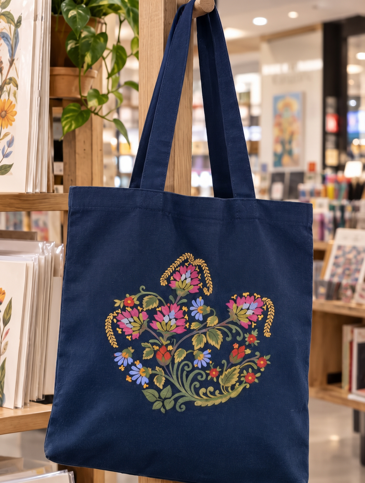 Floral Totebag Zipper