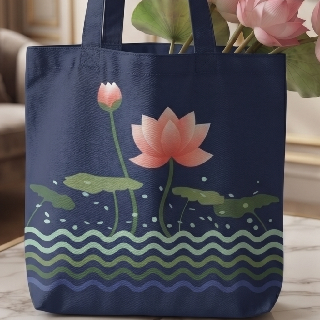 Lotus Totebag Zipper