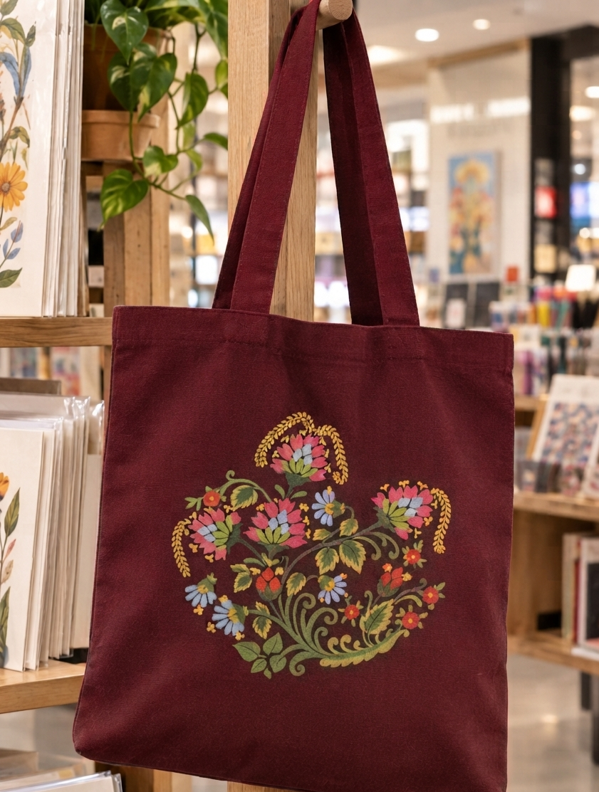 Floral Totebag Zipper